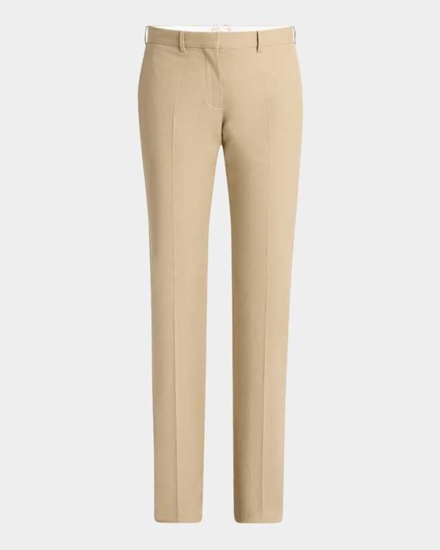 Selvie Straight-Leg Crepe Pants
